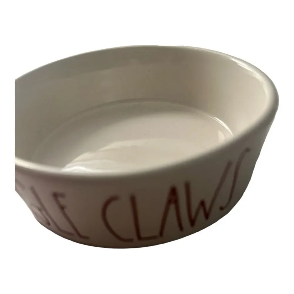 Rae Dunn Jingle Claws Pet Bowl Holiday‎ Dog Cat Dish Christmas Decor